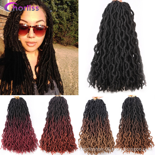 Wholesale Bobbi Boss Nu Locks Twist Crochet Wavy Pre Stretched Faux Locs Synthetic Braiding Hair Attachment For Braids